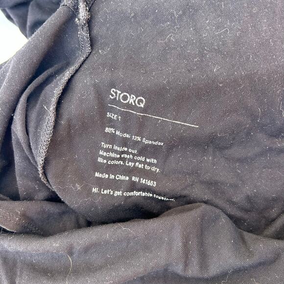 Storq V-Neck Maternity Tank Midi Dress Modal Black Size 1 Pregnancy XS - Picture 7 of 7